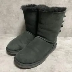 【アグオーストラリア】（23）ムートンブーツ ベイリーボウ ブラック リボン