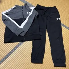 Under Armour ジャージセット グレー ブラック　キッズ　140
