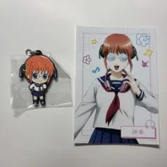 銀魂 3年Z組 銀八先生 神楽 ブロマイド 缶バッジ