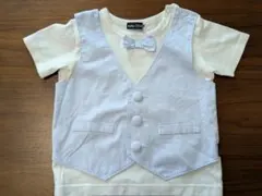 べべ　半袖　重ね着風　ベスト　シャツ　男の子　春　夏　秋　フォーマル