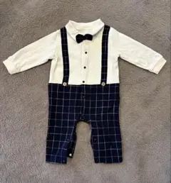 ベビー 男の子 フォーマル ロンパース 長袖 服セレモニー ネイビー