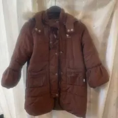 pom ponette jeans フード付きブラウンコート