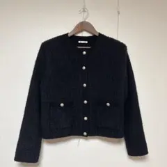 GU ダークネイビー ボタン付きカーディガン XL