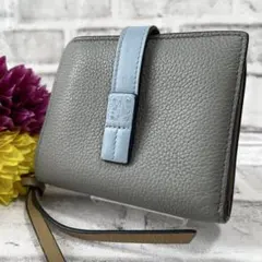 ✨️美品✨️LOEWE ロエベ バーティカル 二つ折り財布 ミントグリーン