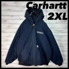 Carhartt　USA製 アクティブジャケット 2XL ネイビー　カーハート紺
