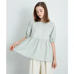 URBAN RESEARCH ストライプ半袖ブラウス