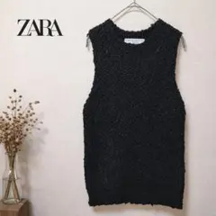 ZARA ブラック ニットベスト Mサイズ