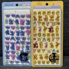 スティッチ＆くまのプーさん 立体 ぷくぷく 硬いシール
