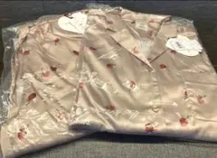 ジェラートピケ　サテン　ストロベリー　パジャマ　上下セット