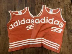 adidas ノースリーブタンクトップ 2枚セット オレンジのサムネイル