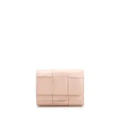 【最終値下げ本日発送】 BOTTEGA VENETA 三つ折財布ピンク