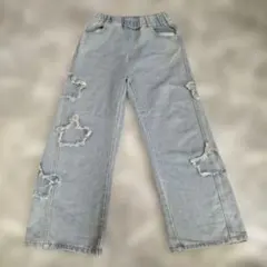 星柄☆ビンテージ風デニム 130-135cm
