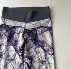 ①★adidas アディダス　レギンス　紫模様　Sサイズ