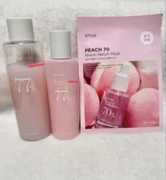 anua 桃 化粧水、乳液、パック 3点セット