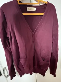 zuevi スクールカーディガン 赤 ワインレッド