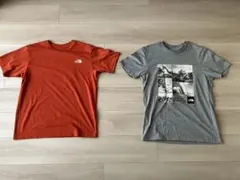 THE NORTH FACE Tシャツセット オレンジ グレー 2枚セット