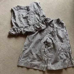 100cm セットアップ　上下セット　ストライプのサムネイル