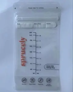 sprucely 母乳保存バッグ 240ml 50枚入り
