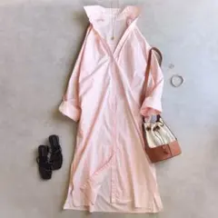美品▲定価2.5万▲ETRE TOKYO//ロングシャツワンピース▲ピンク 美品△定価2.5万△ETRE TOKYO//ロングシャツワンピース△ピンク - メルカリ