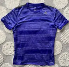 adidas climacool ストライプ Tシャツ L