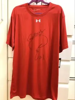 高橋塁 直筆サイン Under Armour Tシャツ レッド 3XL