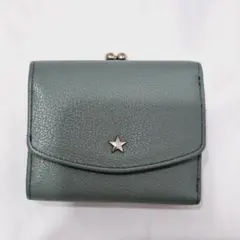 niko and…　ニコアンド　グリーン　三つ折り財布　合成皮革