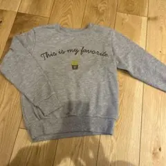 グレー スウェット トレーナー メッセージプリント