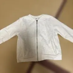 MPS キッズ ホワイト レース ジップアップ ジャケット