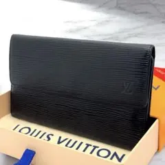 美品✨️ルイヴィトン　エピ　ポルトトレゾール　インターナショナル　ノワール　長布