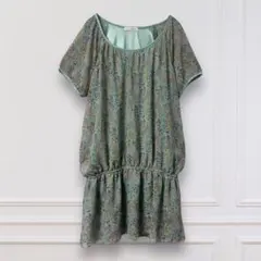 【a.v.v standard】 チュニックシフォン 半袖 ミントグリーン 38