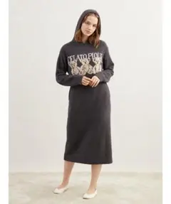 GELATO PIQUE フード付きロングワンピース