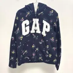 GAP ボアパーカー　花柄　ネイビー　130