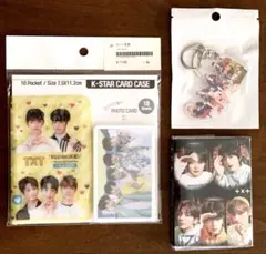 TXT フォトカードケース & フォトカード・4段メモ帳・キーホルダーのセット