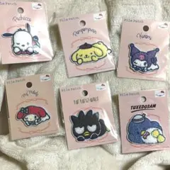 サンリオ キャラクターズ 寝そべり ワッペン シール 6点セット