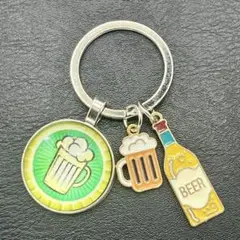KR054 キーホルダー ビール 麦酒 モチーフ キーリング かわいい お洒落