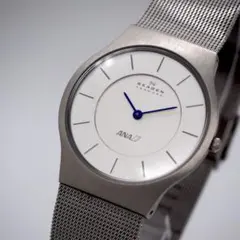 565 稼動 SKAGEN 時計 ANA コラボ　限定モデル シルバー メンズのサムネイル