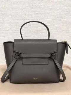 CELINE ベルトバッグ ナノ グレー 正規品 安心鑑定可