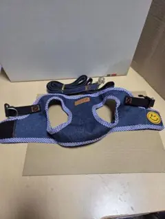 新品未使用 I LOVE PET デニムハーネスリードセット　サイズＬ