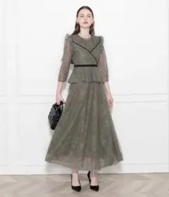 【LEJA】ロングワンピースドレス 結婚式 2次会 パーティドレス