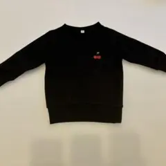 黒 チェリー刺繍 トレーナー　80cm