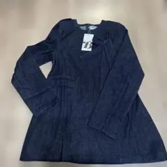 Bibiy. ひざ丈ワンピース ROXY DENIM DRESS デニムワンピ