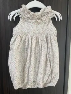 【2点セット】小花柄ショートオール＋スタイ 9M75cm ポロラルフローレン