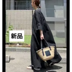 きょん様専用*【新品】レース切替ルーズボイルワンピース 綿100のサムネイル