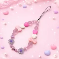 携帯ストラップ・スマホストラップ・ビーズストラップ♡