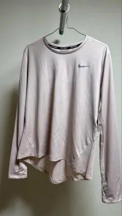 【美品】Nike Dri-FIT レディースピンク ロングTシャツ XLサイズ