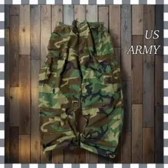 US ARMY 米軍 熱帯気候用ウッドランドダブルニー ミリタリーカーゴパンツL