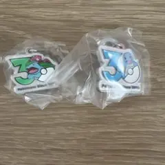 ポケモン30周年　メタルチャーム　マスコット ゼニガメ フシギバナ