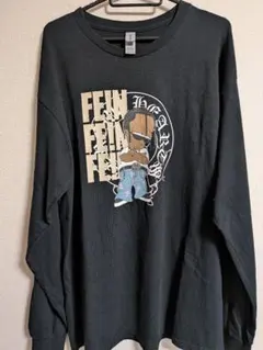 GILDAN FEIN プリント 長袖Tシャツ ブラック Lのサムネイル