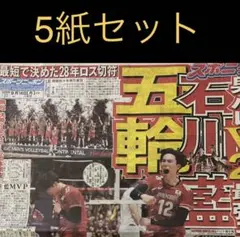 9/14 バレーボール男子日本代表 スポーツ新聞5紙セット