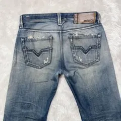 00s DIESEL destroyed denim Y2K w30 ハチノス